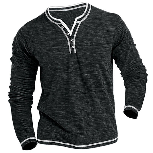 Comfortable Soft Stretch Henley Shirt T-shirt